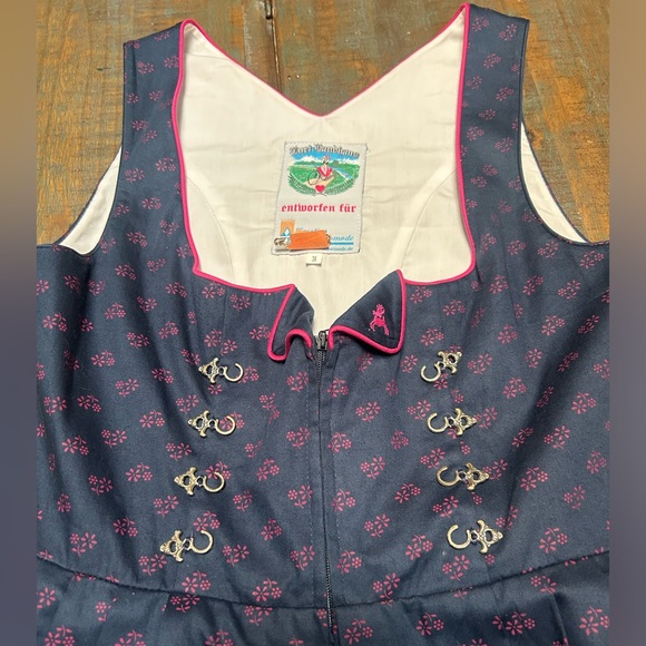German Austrian Oktoberfest Vintage Dress - 38 / 8 - Picture 6 of 10